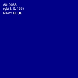 #010088 - Navy Blue Color Image